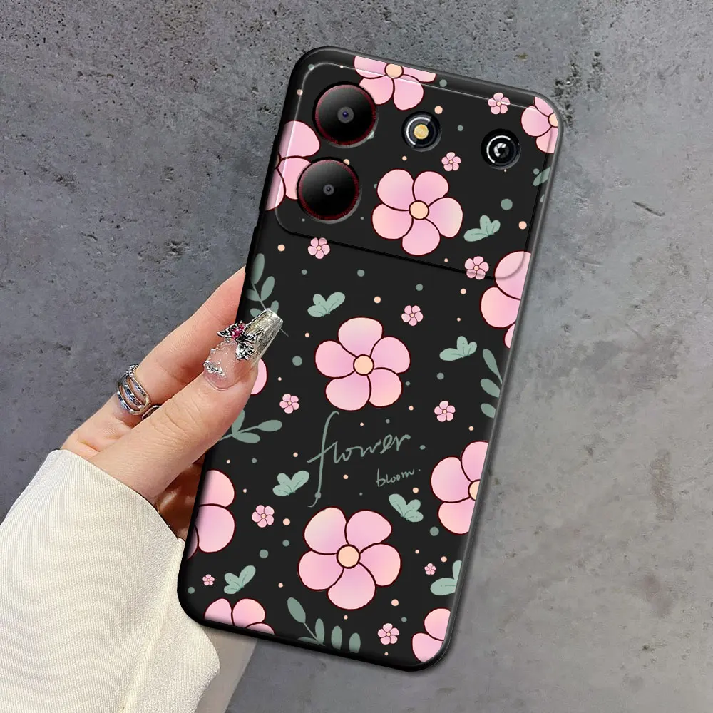 Natural Soft Silicone Floral TPU Phone Case - Beauty Back Cover Protector