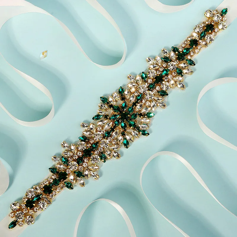 Fashion Hand-stitched Heavy Duty Belt Handmade Sparkling Rhinestone Waistband for Women Bridal Wedding Dress Belt Accessories bridal waistband bridal dress decoration