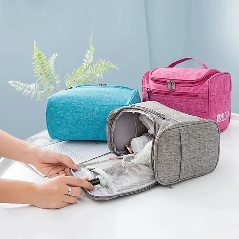 Waterproof Hook Up for Women Cosmetic Bag Travel Organizer Men Makeup Bag Make Up Case Bathroom Toiletry Pouch Wash Neceser 6