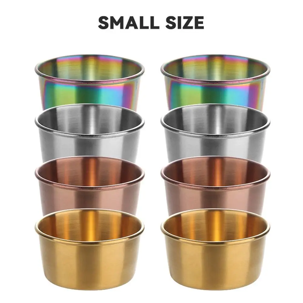 Multifunctional Stainless Steel Seasoning Dishes Condiment/Sauce Mustard/Salad/Tomato Sauce Dipping Bowl Seasoning Plate