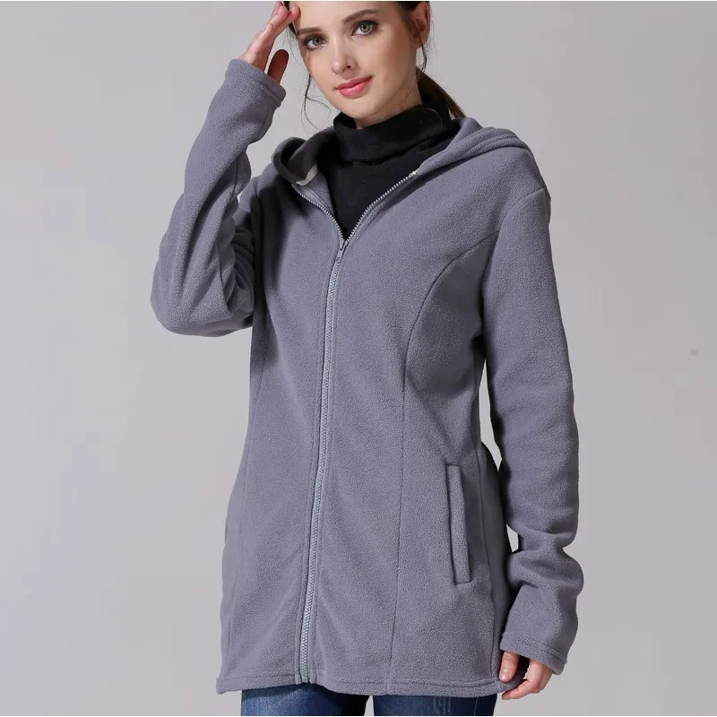 Maternity Clothes Thicker Baby Carrier Jacket Winter Fleece Kangaroo Mums Coat Removeble Baby Panel Maternity Hoodies 3