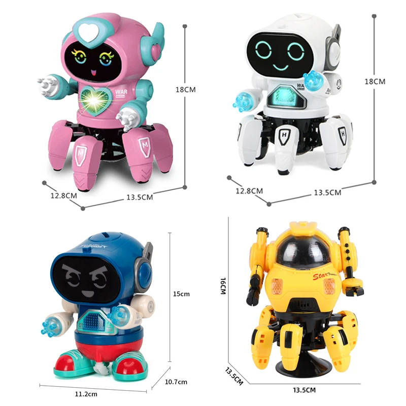 Robot Dance Toys Robot Toy Remote Control Robot Toy Fun Electric Dance Music Light Walk Doll Robot Toy for Children Kid Boy Girl Baby Toddler 7 8 9 12 Months 1 3 5 2 To 4 Years Old