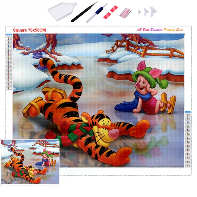 Winnie Pooh Rhinestone Diamond Painting  Winnie Pooh Cartoon Diamond  Painting - Diamond Painting Cross Stitch - Aliexpress