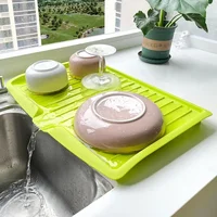 Tableware Drain Rack Multi-functional Plastic Drain Tray Fruit Vegetable Drain Tray Countertop Bowl and Chopsticks Storage Rack 2