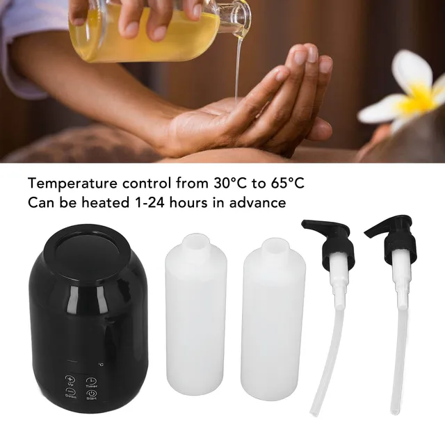 Single Bottle Massage Oil Heater Touch Control Thermostatic LED Massage Oil Warmer UK Plug 100‑240V 1 Set 4