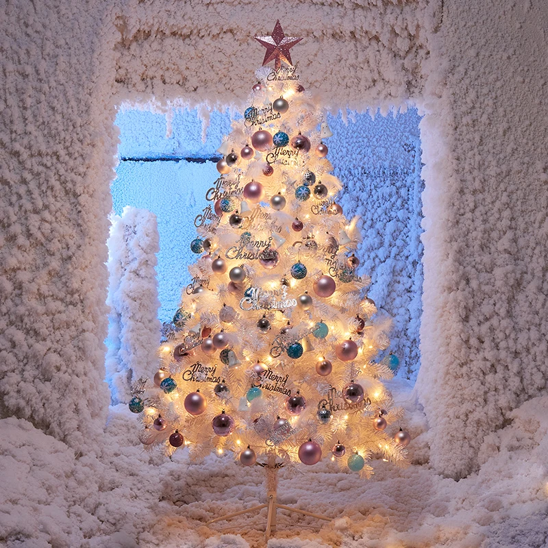 

Encrypted Christmas Tree Pine White Big Artificial Nordic 2023 New Year Decoration Door Wall Ornaments Souvenirs Scenes Decor