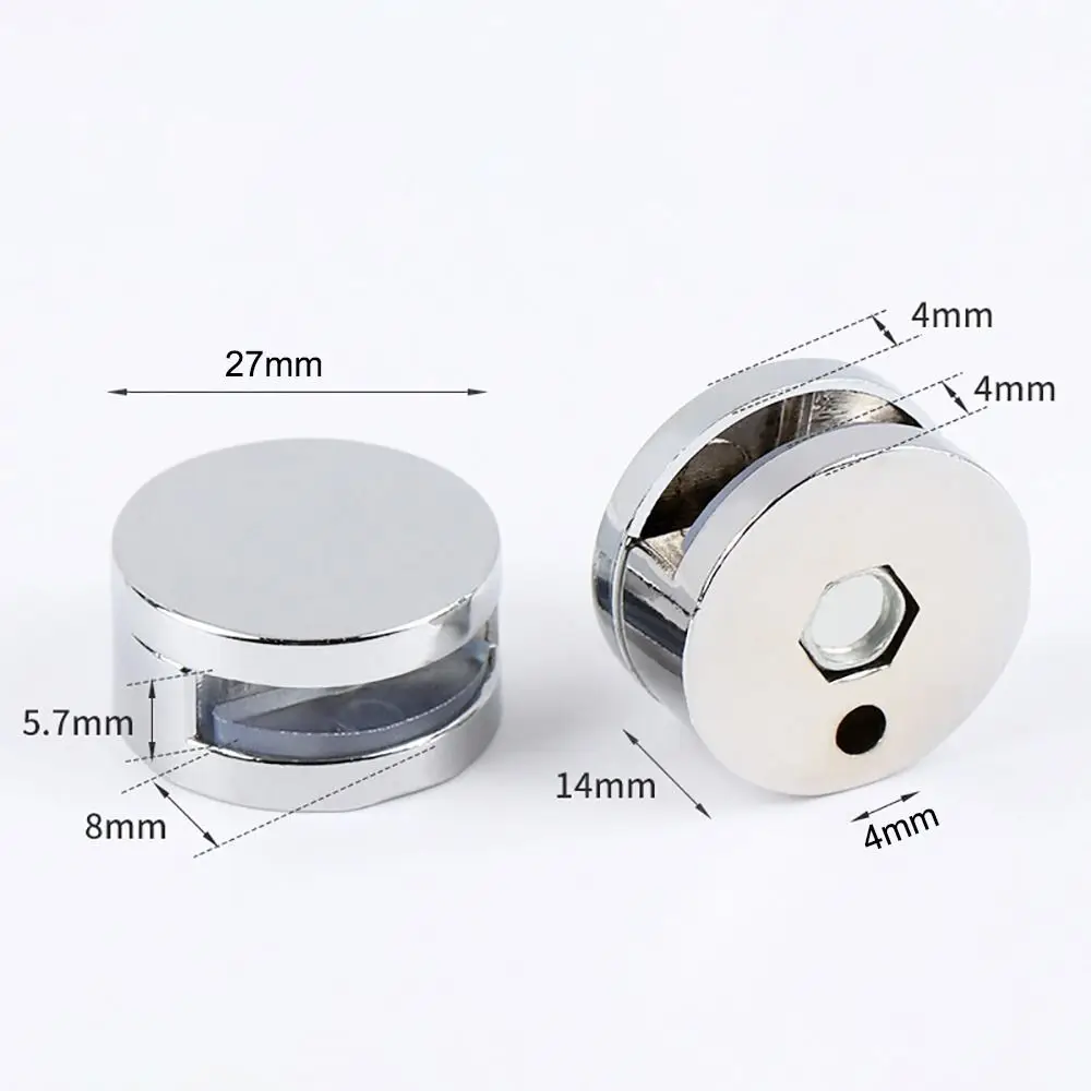 【Value Bundle】 New Zinc Alloy Mirror Clip Silver Mirror Fasteners Mirror Fixing Nails Kitchen Cabinet.