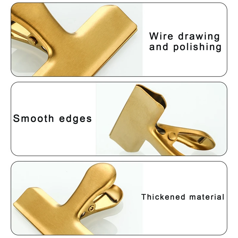 Spring Clip Long Tail Clip Stainless Steel for Food Office Binding Sealing Metal Paper Clips Decorative Binder sealing clips bag clips binder clips bread bag clips kitchen bag clips storage bag clips