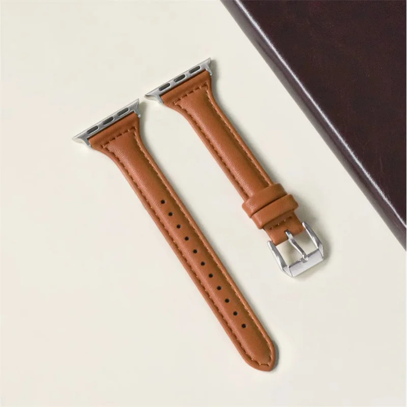 Elegant Leather Slim Watch Strap - Premium Design