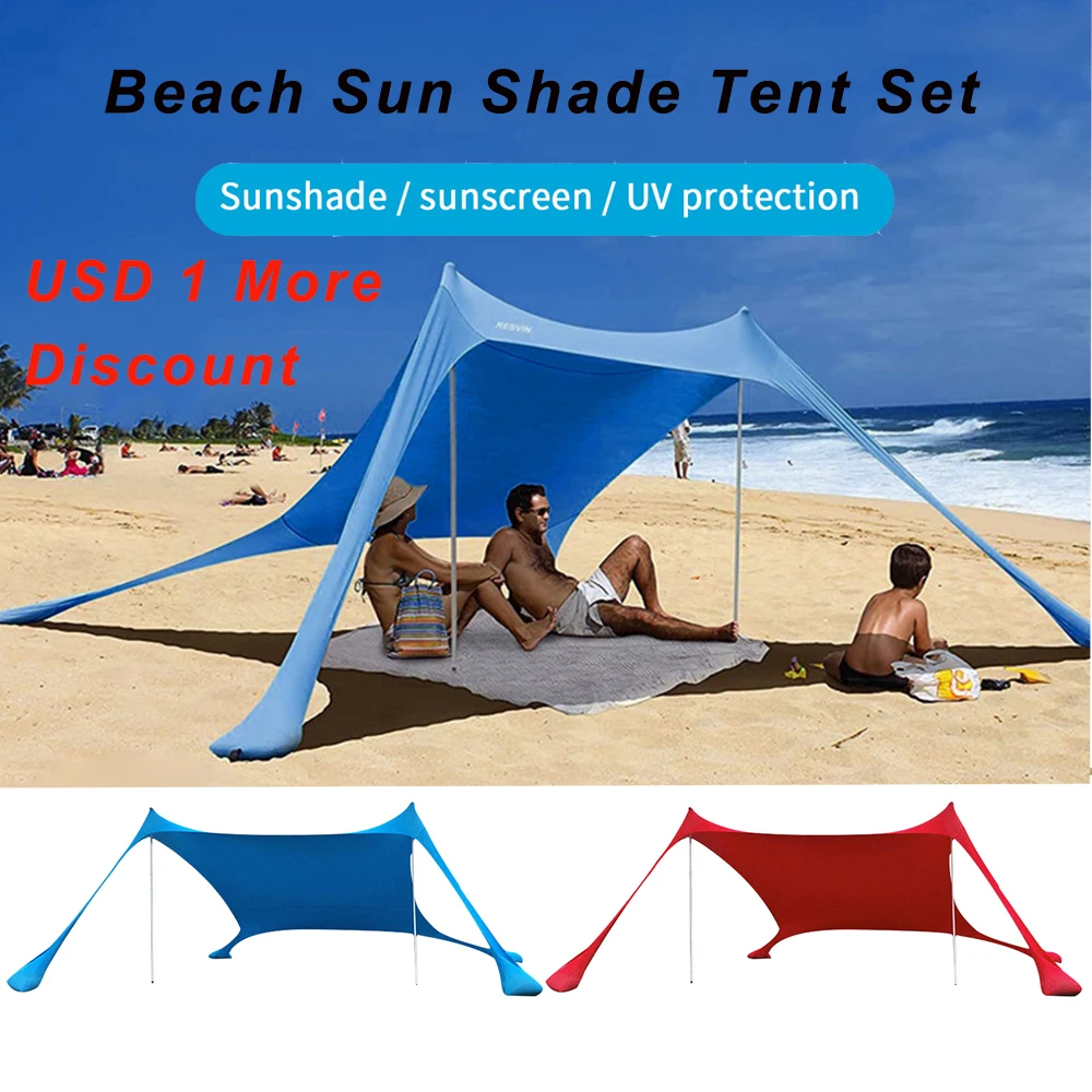Tienda de sombrilla playa con bolsa de arena, 210X150X170cm, toldo de membrana, sombrilla, sombrilla, suministros para acampar al libre| | - AliExpress