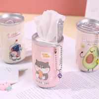 Canned Wet Wipes Portable Children Barreled Cans 30 Sheets Cleaning Cloths Creative Cartoon Chain Cute Small Bell 1