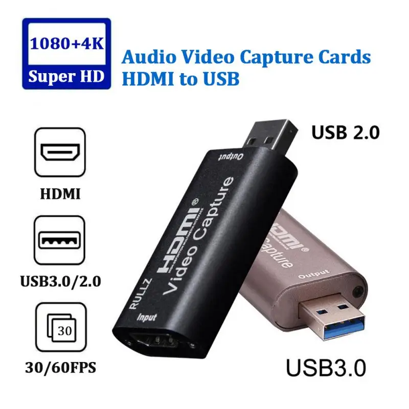 Mini 4K 1080P HDMI-совместим с USB карта видеозахвата телефона коробка для записи игр ПК