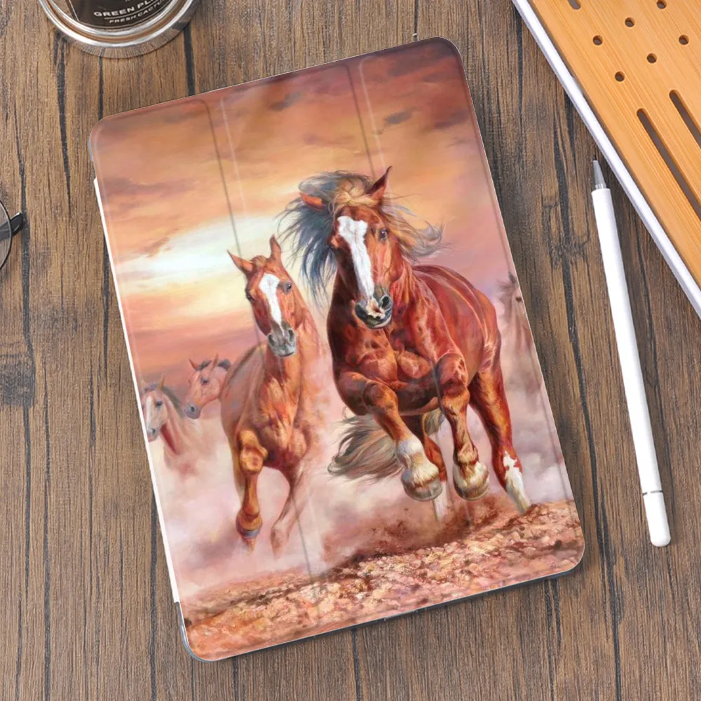 White Horse Animale Per Il Caso Di Ipad 8Th Generation Pro 12.9 2021 Mini 6 5 10.2 7Th Pro 11 Funda 2020 Aria 4 5 2022 Caso Di Aria 2 6Th