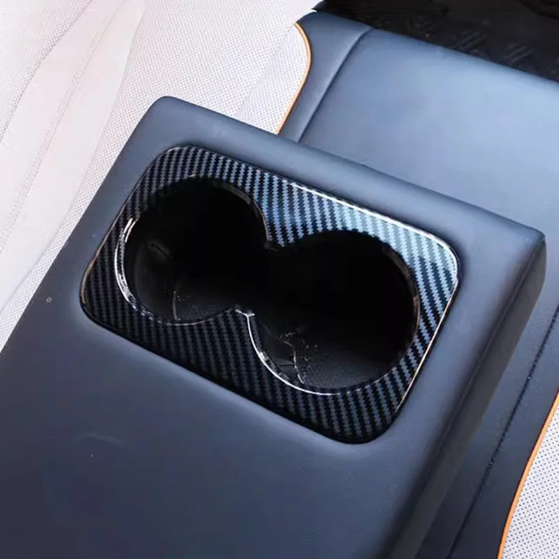 

Автомобильный держатель стакана для воды, защитная рамка, отделка, автозапчасти, углеродные наклейки для BYD Song Plus, печать U EV /DMi 2021 2022 2023