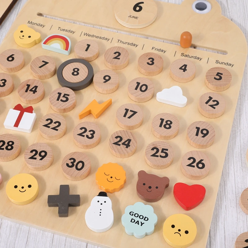 Kids Toys Montessori Wooden Toys Math Toys 1-31 Digital Learning Board Mathematical Baby Early Educational Toys For Children 2