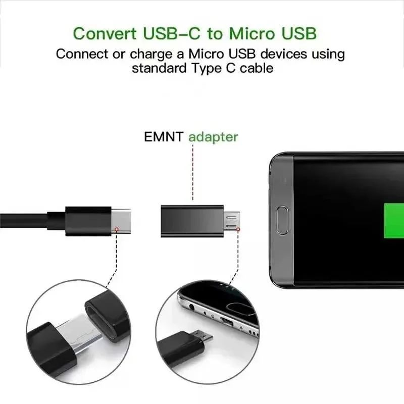USB C To Micro USB Adapter TypeTo Micro USB Converter Connector Support Charge/Data/Headphone Converter Sync for Samsung Xiaomi
