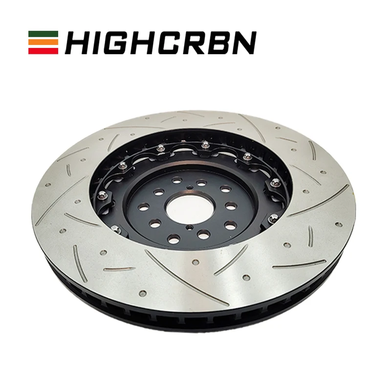 HIGHCRBN 370*32mm 2-piece Brake Disc Floating Front for Audi TT RS(8J3/8J9) OE#8J0615301E;8J0615301F