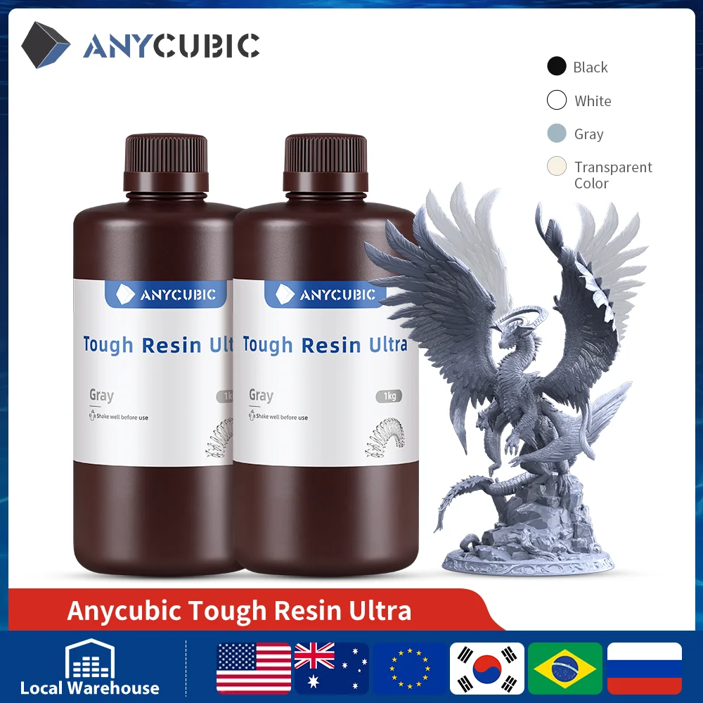 Anycubic Resina Resistente Ultra Per Stampante 3D Per Photon Mono 2 Resina Liquida Materiali Di Stampa 3D Resina Resistente Agli Urti