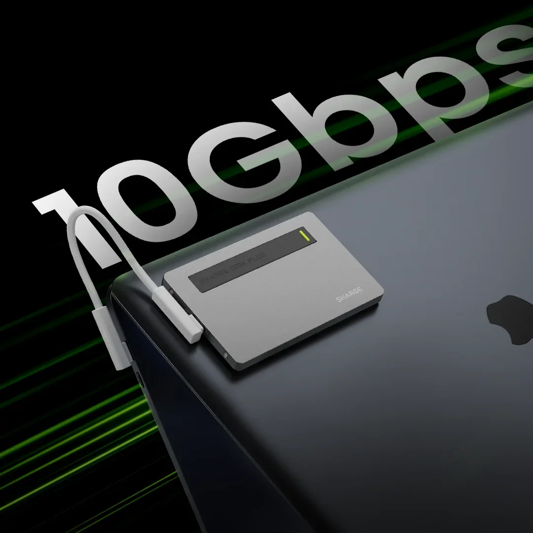 SHARGE L자형(데이터 및 충전) USB C - USB C 케이블, 10Gbps 데이터 전송 240W, 디스크 플러스용 90도 유형 C 케이블