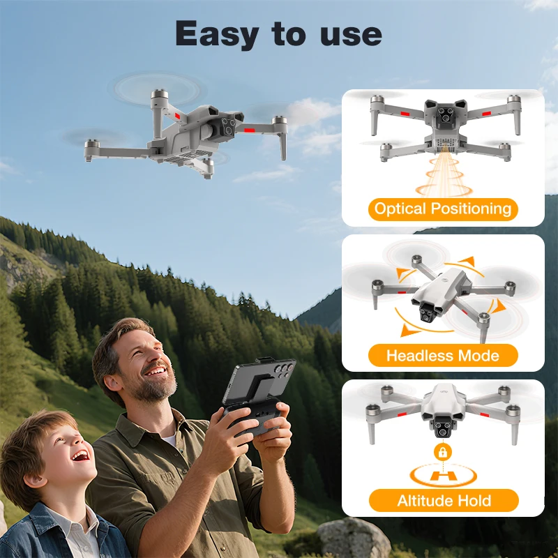 Drone L107 Pro 6K avec Moteur Sans Balais et Caméra Réglable