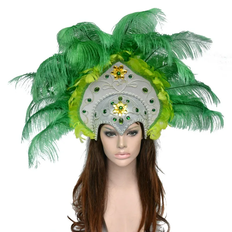 Women Brazil Carnival Party Feather Headdress Headpiece  Crown Headdress Headband for Party Halloween architectural guide brazil