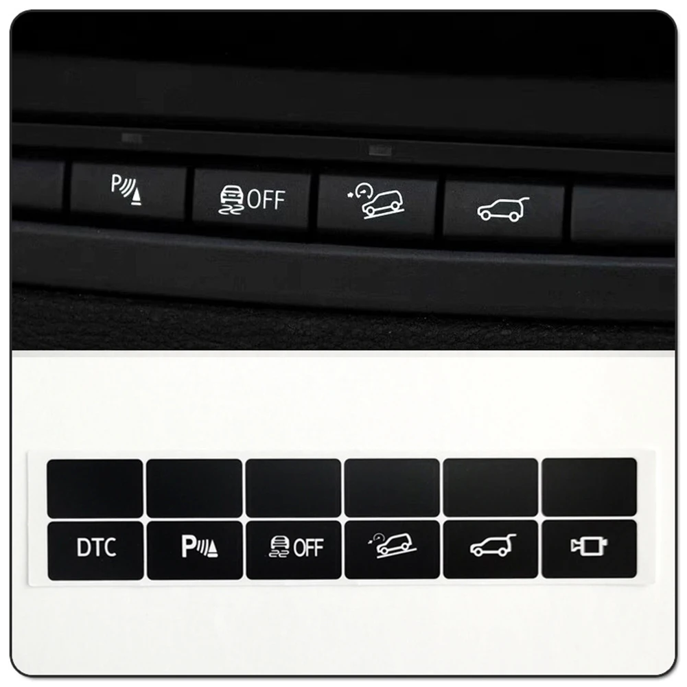 

Car Dash Control Button Stickers Repair Kit DTC Traction Control For BMW X5 2006-2013 Interior Accessories
