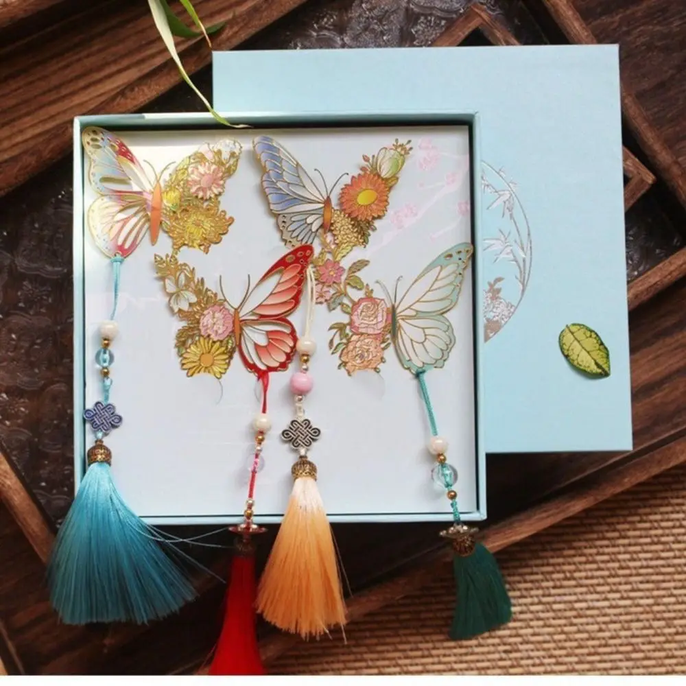 

Металлическая Закладка-кисточка в ретро-стиле, аксессуар для школы и офиса в китайском стиле, подарок для студентов и студентов