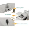 King Size Smart Bed,Multifunctional Leather Bed Frame Massage Recliner/Adjustable Headboard/Music Speaker/USB Port/Storage Space 5