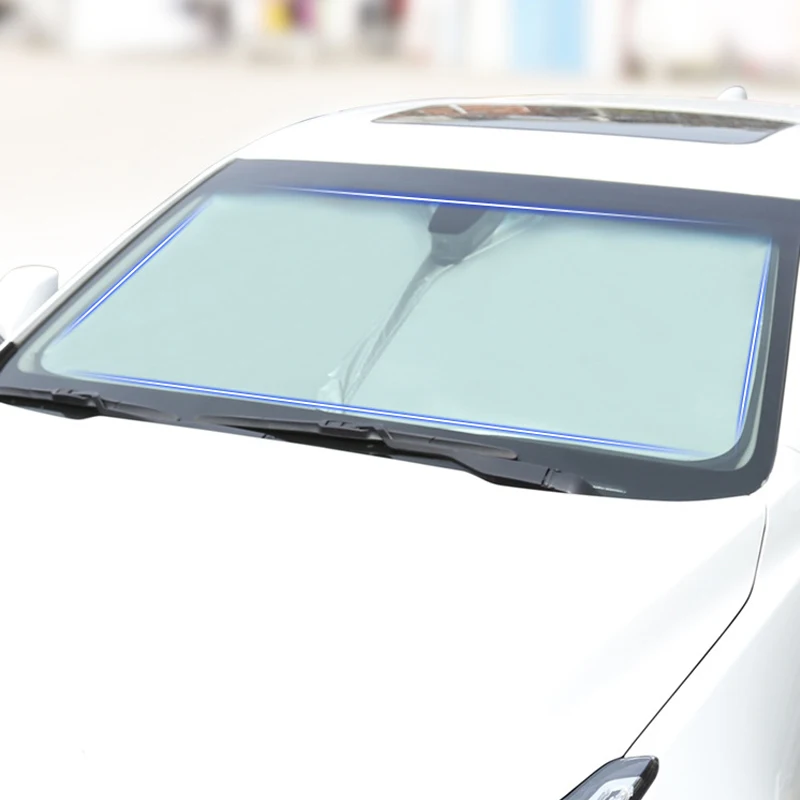 Car Front Window Sunshade Cover Sun Shade Windshield Visor Windscreen Folding Auto UV Protection Curtain Styling Accessories images - 6