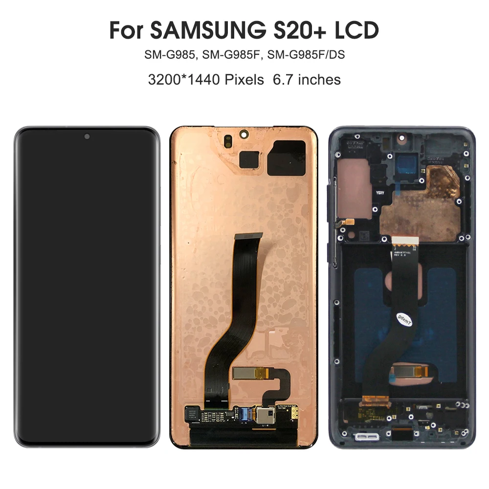 Фото ЖК-дисплей 6,7 ''S20 Plus для Samsung AMOLED S20 + G985 G985F G985F/DS, сенсорный экран, дигитайзер в сборе, замена №2