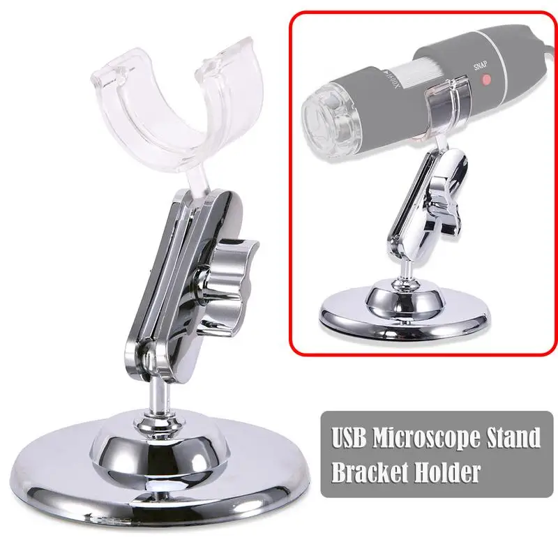 

Universal USB Microscope All-Directional Rotary Holder Silver Metal Aluminium Stand Holder