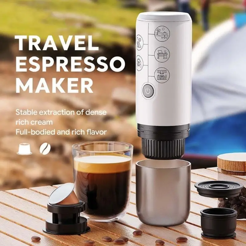 Rechargeable Coffee Maker Travel Friendly Espresso Coffee Machine Plastic Texture Suitable for Multifuntional Brewing