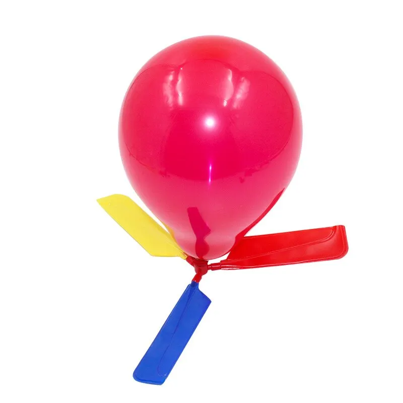 3/6/9Pcs Children Balloon Airplane Outdoor Toy Science Experiment Mechanics Teaching Balloon Helicopter