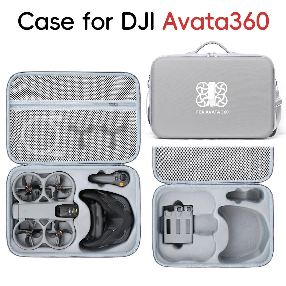 ? DJI 아바타 360 모션 컨트롤 키트용 대용량 고글 N3 PU 휴대용 케이스