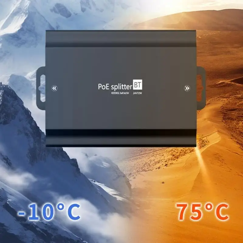 F62C 48V  24V PoE 변환기 이더넷 어댑터 변환기를 통한 전원 보안 카메라 용 데이터 전송 POE 어댑터