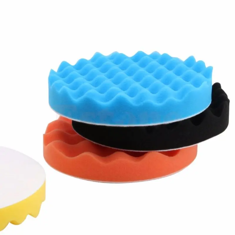 4pcs 80/100/125/150/180mm Car Polishing Pad Sponge Buffing Waxing Clean Polish Buffer Drill Wheel Polisher Removes Scratches 2