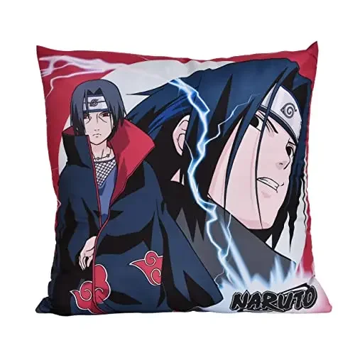 Elbenwald Naruto Pillow Kakashi and Ninken Motif for Anime Fans Unisex 45 X 45 Cm
