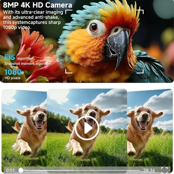 AI Smart Video Glasses, equipped with an 8-megapixel camera, supporting 4K HD video recording, wireless calling and music 6
