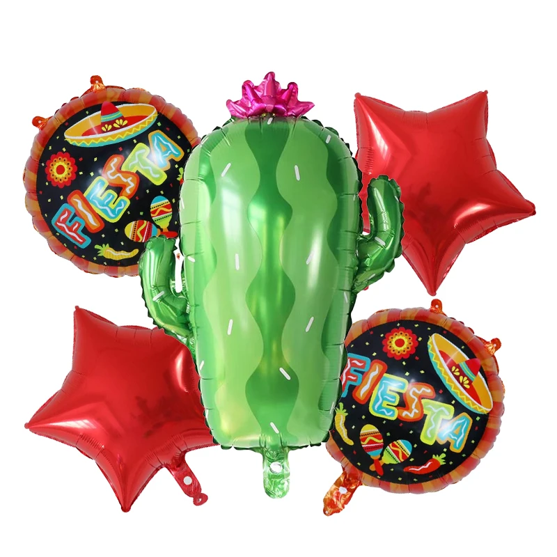 5 stücke Hut Fiesta Folie ballons Mexiko avocado ballon für Glücklich Geburtstag Baby Dusche Fiesta Party Dekorationen kaktus globos – Detail 2