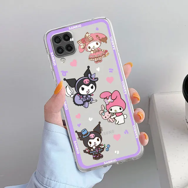 thumbnail image 1 of Kuromi Hello Kitty Cinnamoroll Cute Clear Case For Samsung Galaxy A52 A12 A51 A32 A21s A71 A34 A22 50 A70 A24 A72 5G Phone Cover, 1 of 5