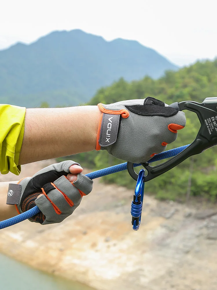 Gants d'escalade durables en peau de vache pour le vélo et l' escalade couleur n