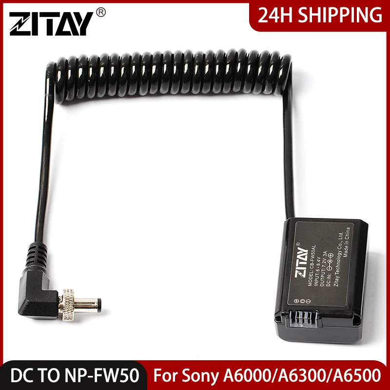 

ZITAY DC to NP-FW50 Camera Dummy Battery for Sony A7R A7S II A5100 A6000 A6100 AA 6300 A6400 A6500 DSC-RX10 II III Batterys