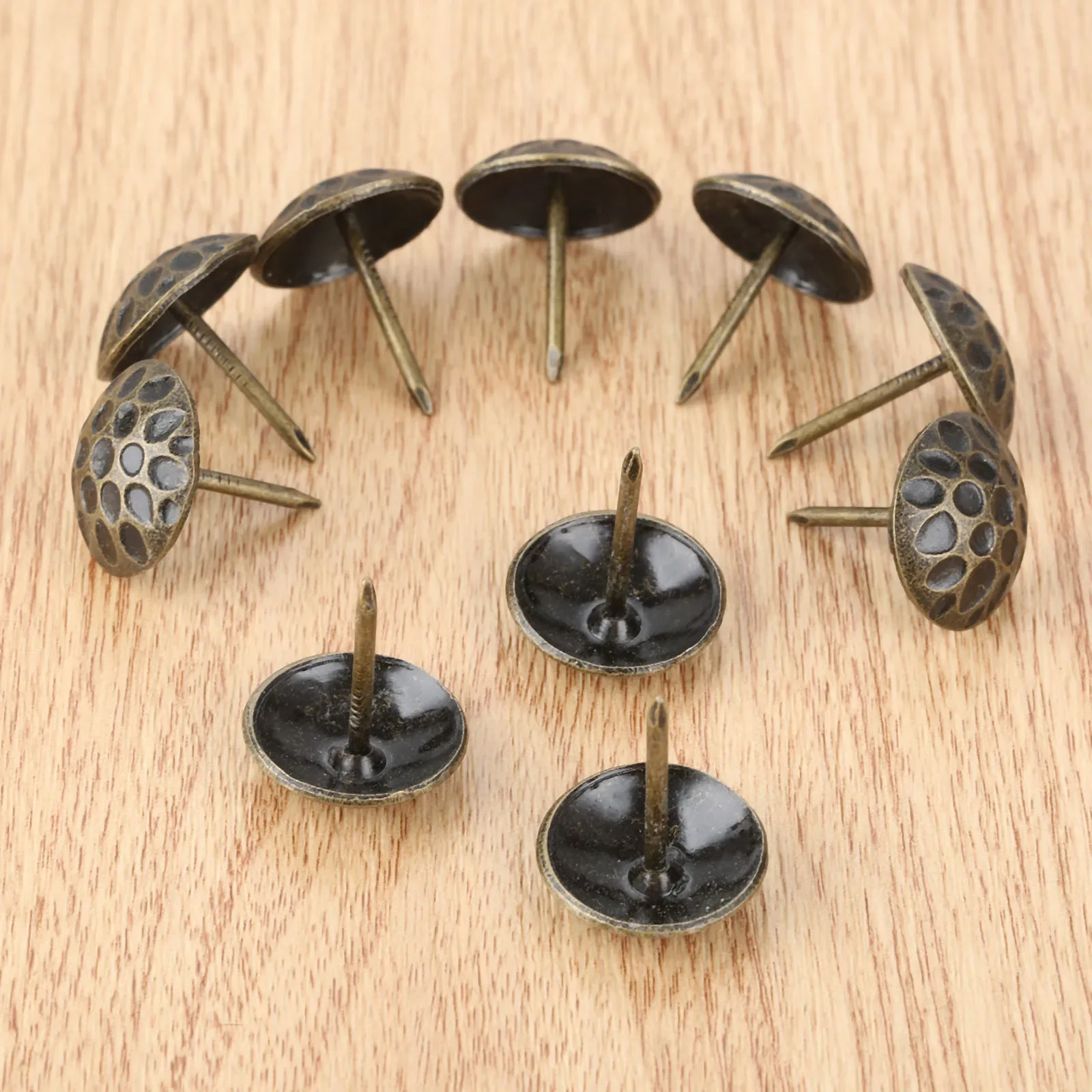 10Pcs 19*20mm Antique Bronze Upholstery Nails Tacks Jewelry Wood Box Sofa Decorative Nails Tacks Stud Pushpin Furniture Hardware upholstery nail