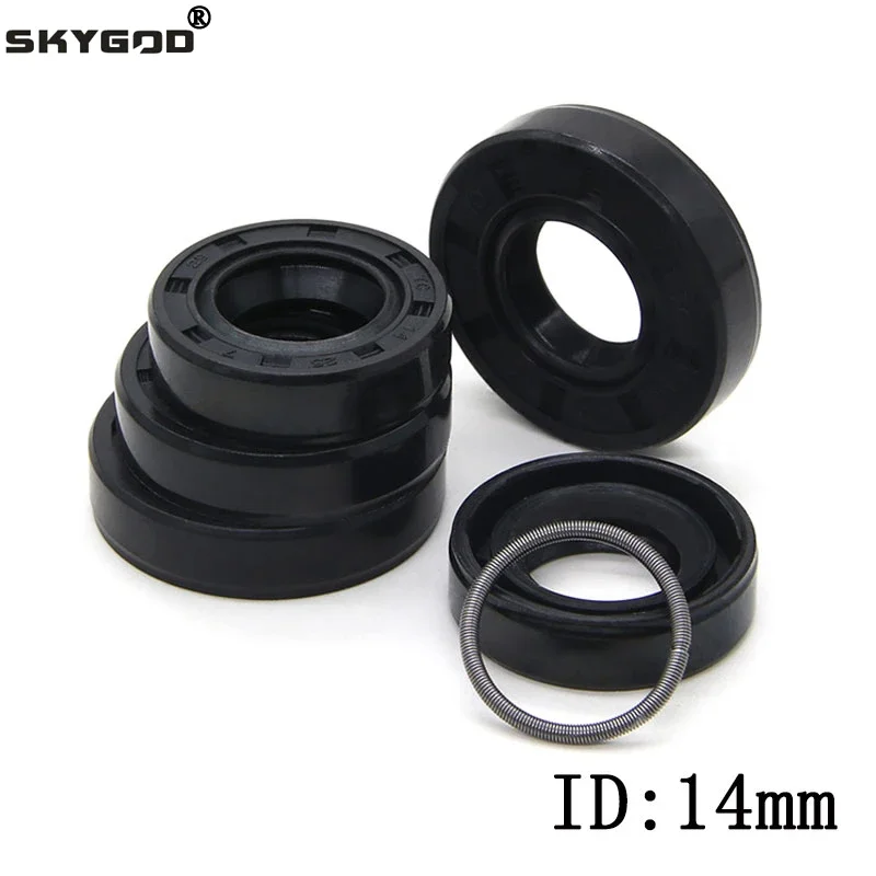 NBR 오일 도장 니트릴 고무 샤프트 더블 립 오일 씰, ID 14mm, TC-14 * 22, 24, 25, 26, 27, 28, 30/35*5, 6, 7, 8, 10m