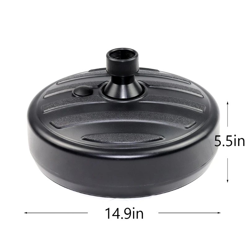 Umbrella Base Outdoor Garden Beach Parasol Umbrella Base Stand With Water Or Sand Fill Black 6
