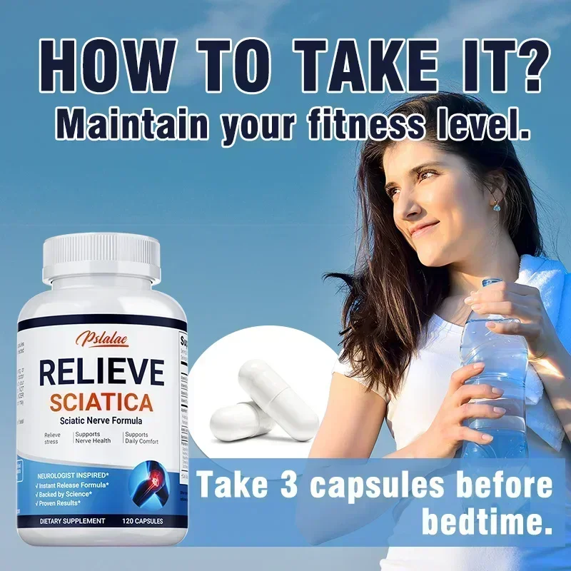 Relieve Sciatica Capsules Reduce Joint Pain Restore Mobility Balance Inflammation Support Nerve & Bone Health 120 Capsules