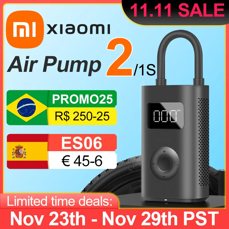 Xiaomi-Mijia 2 - Compressor de ar elétrico portátil,