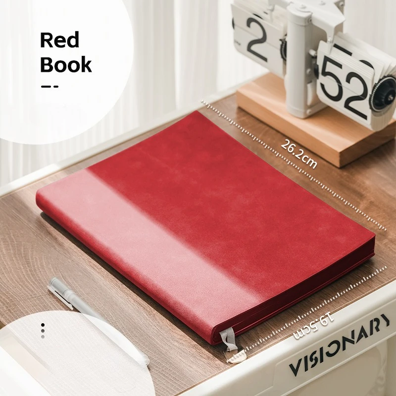 Leather Business Notebook with Thick Paper for Meeting and Work
