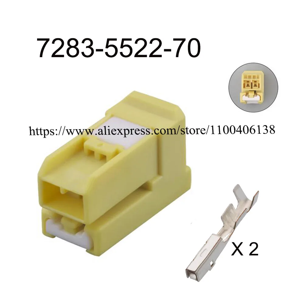 

200SET include terminal seal 7283-5522-70 car Wire female cable Waterproof sheath 2 pin connector automotive Plug socket DJ7028K