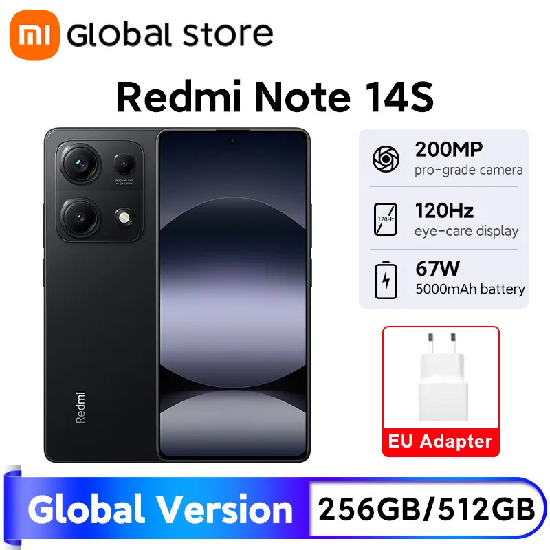 グローバル版 Xiaomi Redmi Note 14S スマートフォン 5000mAh MTK